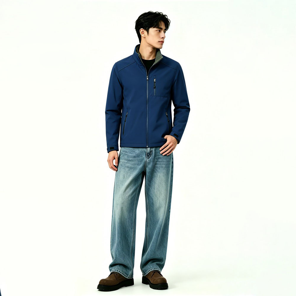Stand Collar Softshell Outdoor Work Jacket