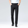 Mens Solid Stretch Straight Fit Dress Pants