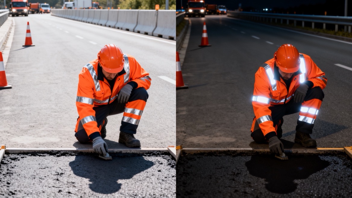 Daytime And Nighttime Road Worker Visibility