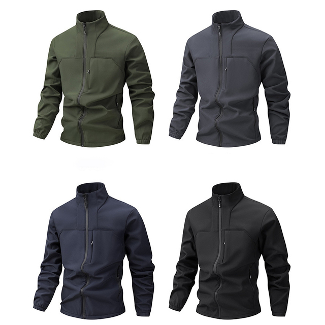 Relaxed Fit Stand Collar Jacket