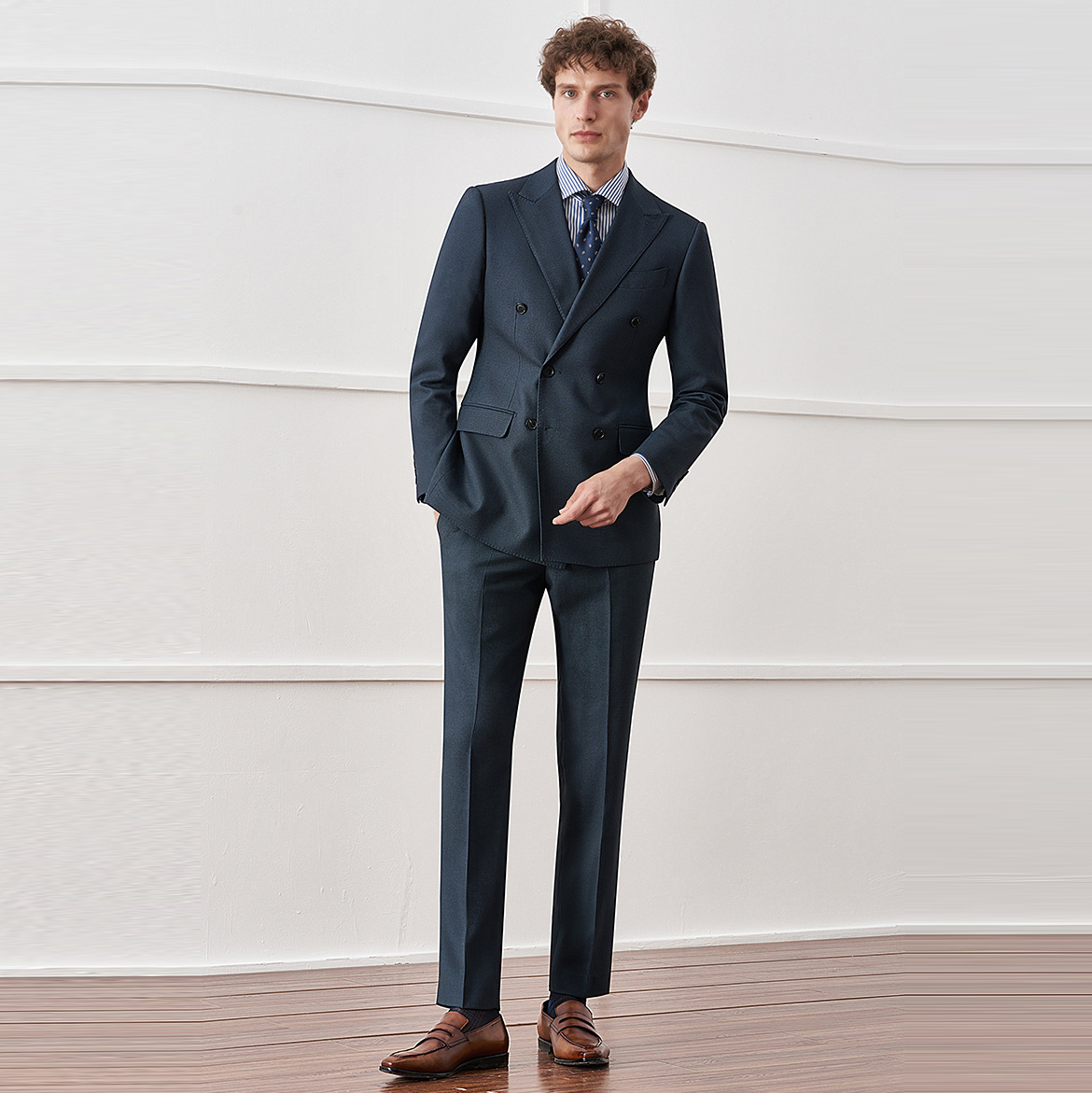 Men's Slim-Fit Casual Olive Green Blazer