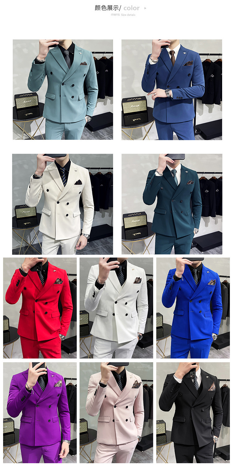 High Quality Mens Double Breasted Formal Suit (2)