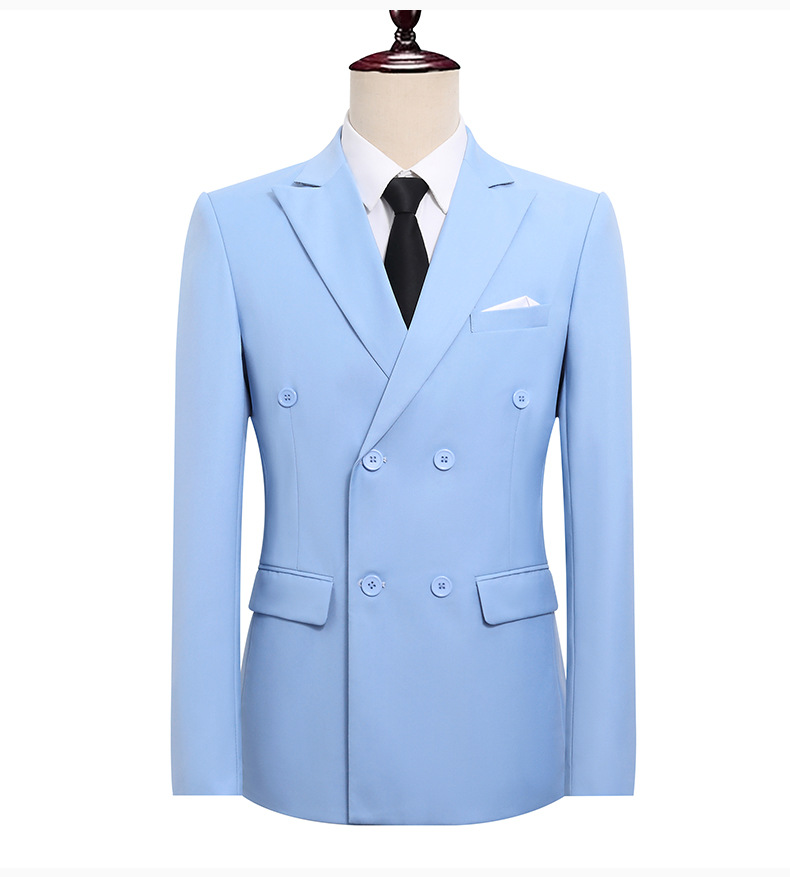 Classic Slim Fit Double Breasted Suit (2)