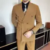 Premium Mens Three Piece Double Breasted Suit