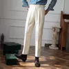 British Style High Waist Mens Dress Pants