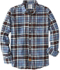 Mens 100% Cotton Plaid Long Sleeve Shirt