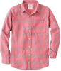 Mens 100% Cotton Plaid Long Sleeve Shirt