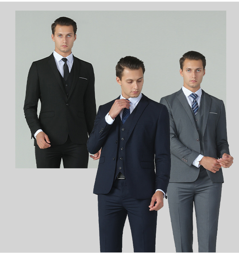 Plus Size 3 Piece Formal Business Wedding Suit