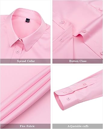 Womens Easy Iron Business Casual Lapel Shirt (21)