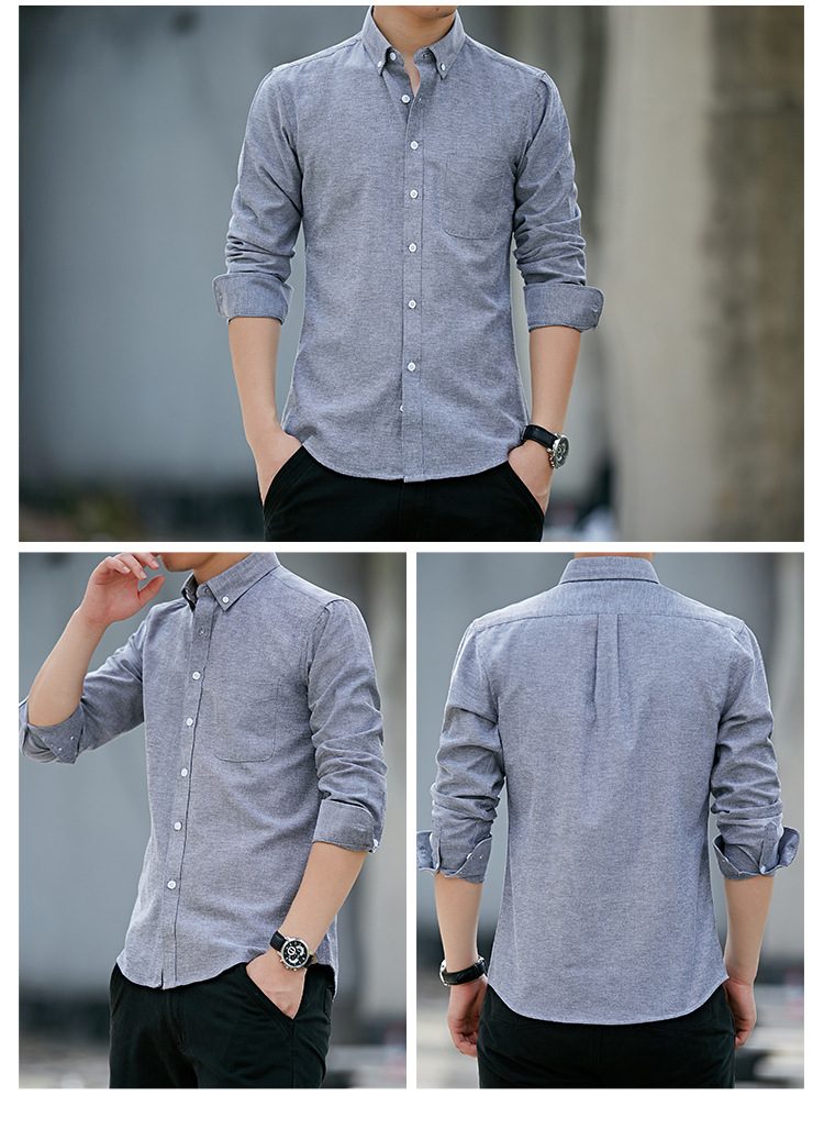 Classic Oxford Long Sleeve Mens Shirt (1)