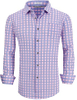 Mens Printed Stretch Wrinkle Resistant Business Shirt