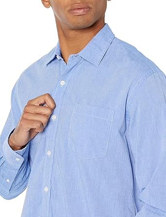 Men's Regular Fit Long Sleeve Business Poplin Shirt (6)
