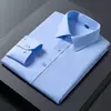 Mens Stretch Solid Business Casual Work Shirt
