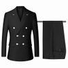Men's Double-Breasted Smart Casual Two-Piece Suit