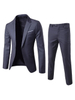 Solid Color Business Formal Two-Piece Suit
