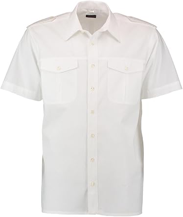 Mens Short Sleeve Pilot Shirt Without Epaulettes