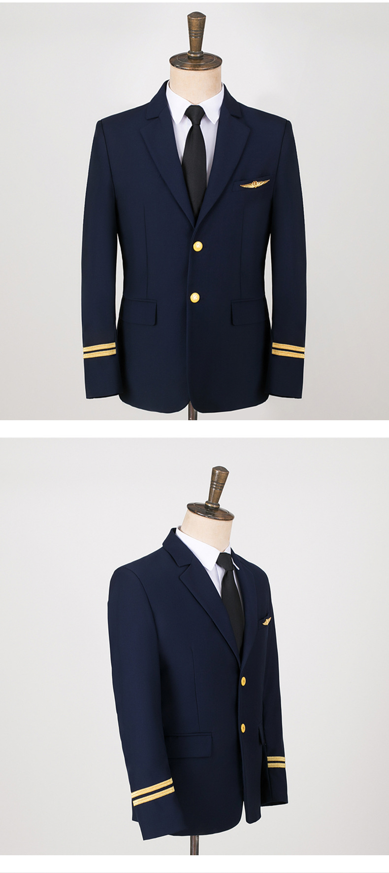 Single Breasted Blue Aviation Pilot Shirt (1)