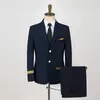 Single Breasted Blue Aviation Pilot Shirt