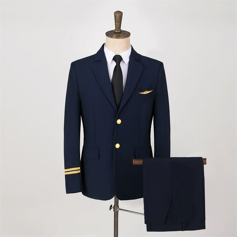 Single Breasted Blue Aviation Pilot Shirt