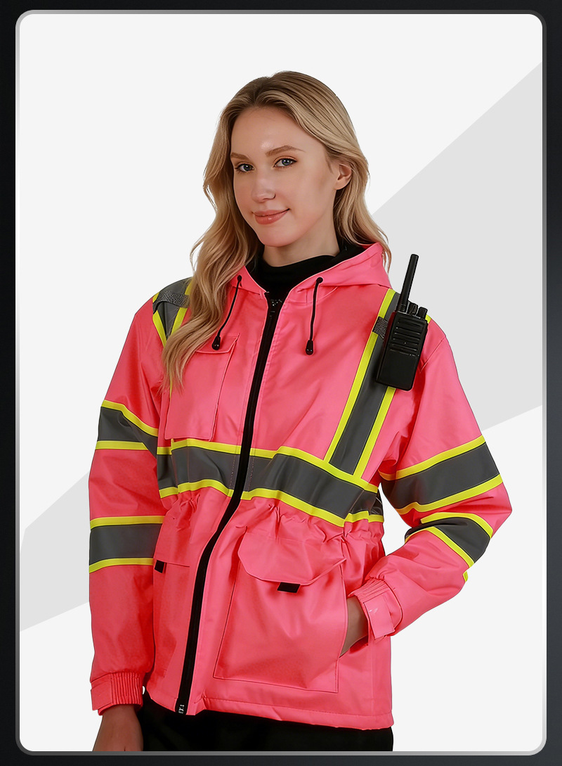 Autumn Winter High Vis Construction Work Jacket (5)