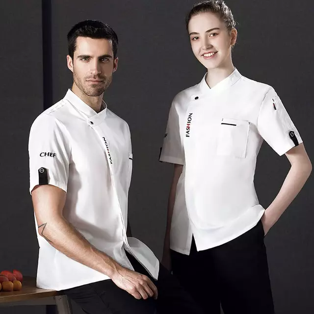 Summer Breathable Short Sleeve Chef Coat