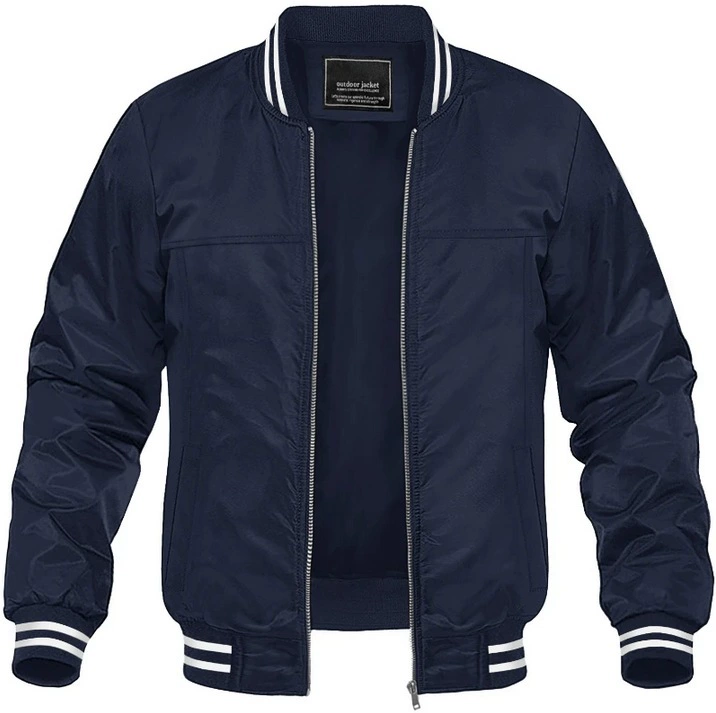 Mens Lightweight Windproof Bomber Windbreaker