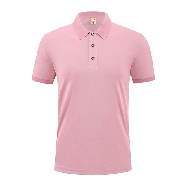 Mens Business Work Team Lapel Polo Shirt
