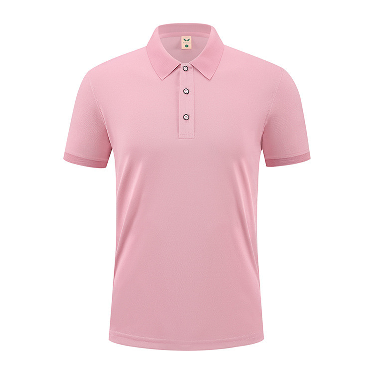 Mens Business Work Team Lapel Polo Shirt