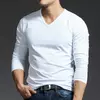 Mens Dark Grey V Neck Slim Base Layer Top