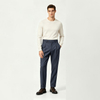 High Waist Pleated Business Mens Dress Pants