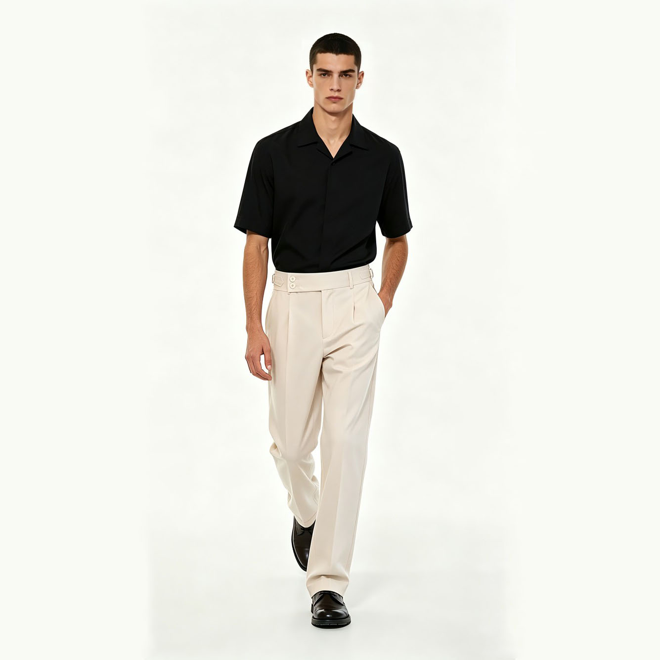 Casual Pleated Trousers