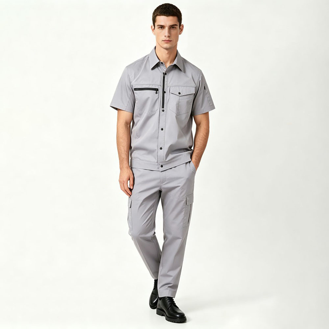 Summer Breathable Short Sleeve Work Uniform