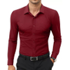 Mens Long Sleeve Comfort Stretch Work Shirt
