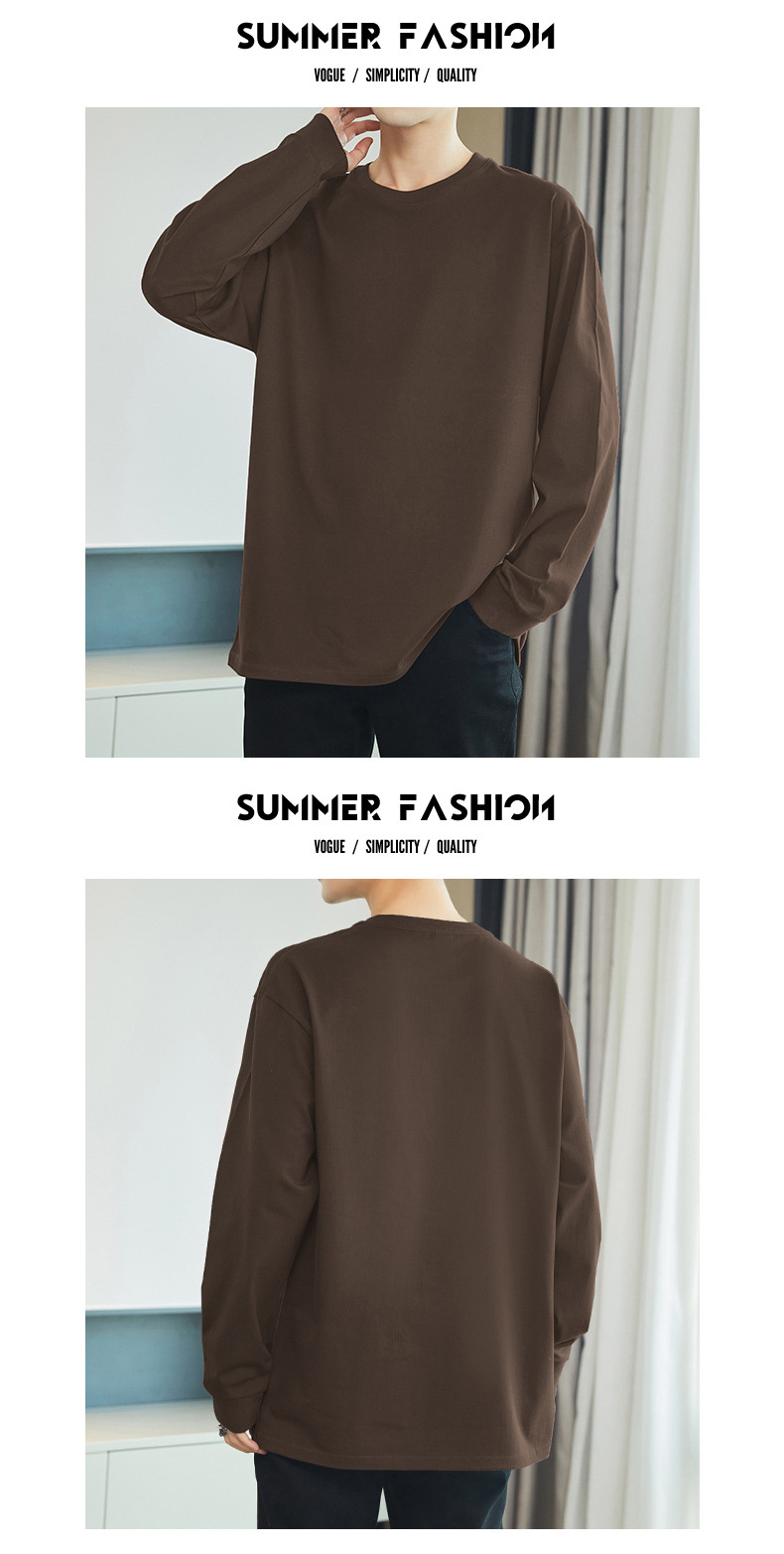 100% Cotton Long-Sleeve Layering T-Shirt (9)