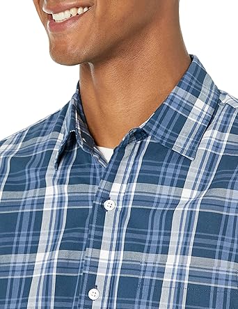Classic Mens Short Sleeve Poplin Shirt Regular Fit (11)