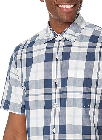 Classic Mens Short Sleeve Poplin Shirt Regular Fit (2)