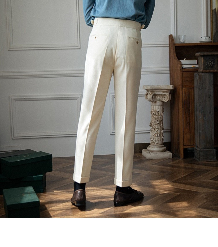 British Style High Waist Mens Dress Pants (2)