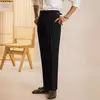 Mens Slim Fit Pleated Business Dress Pants