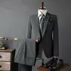 Mens 3 Piece Formal Business Wedding Suit