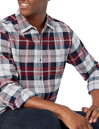 Mens Slim Fit Business Casual Flannel Shirt (8)