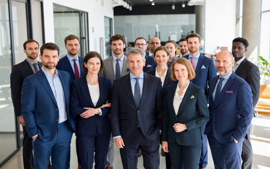 Professional Team Wearing Custom Suits