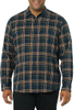 Mens Slim Fit Business Flannel Long Sleeve Shirt