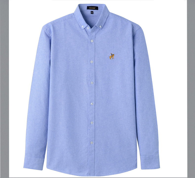 Mens Pure Cotton Oxford Business Casual Shirt (4)
