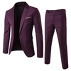 Solid Color Business Formal Two-Piece Suit