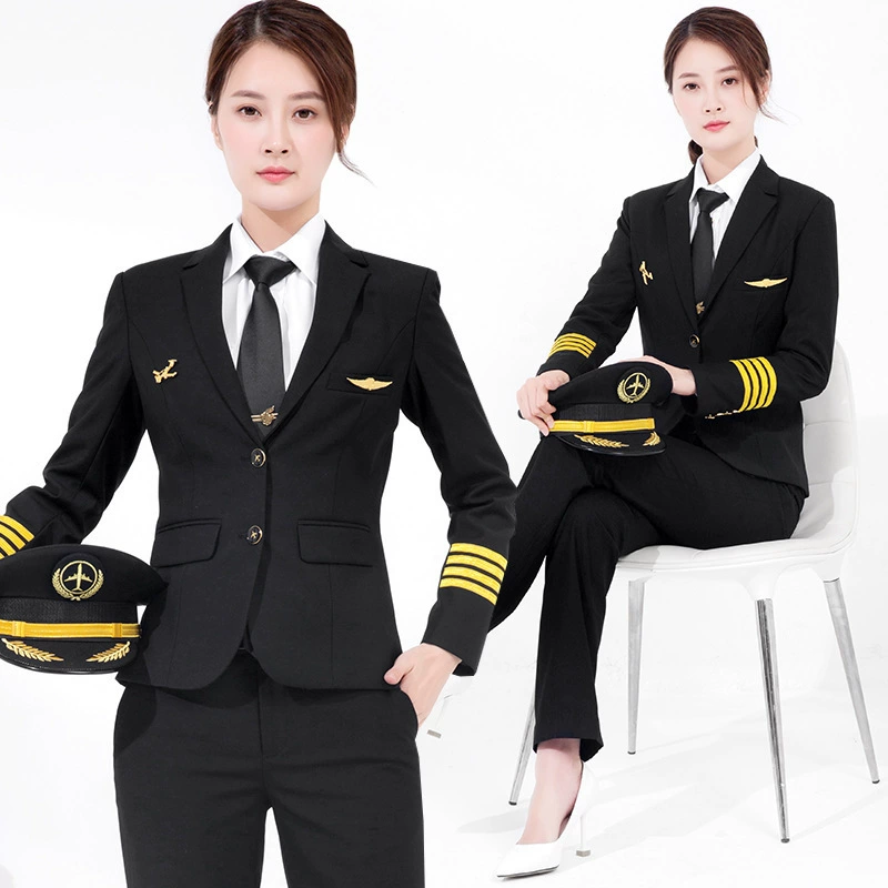Womens Pilot Style Aviation Uniform Blazer