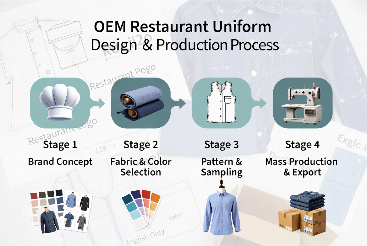 OEM Restaurant Uniform Design Process OEM Restaurant Uniform Design Process