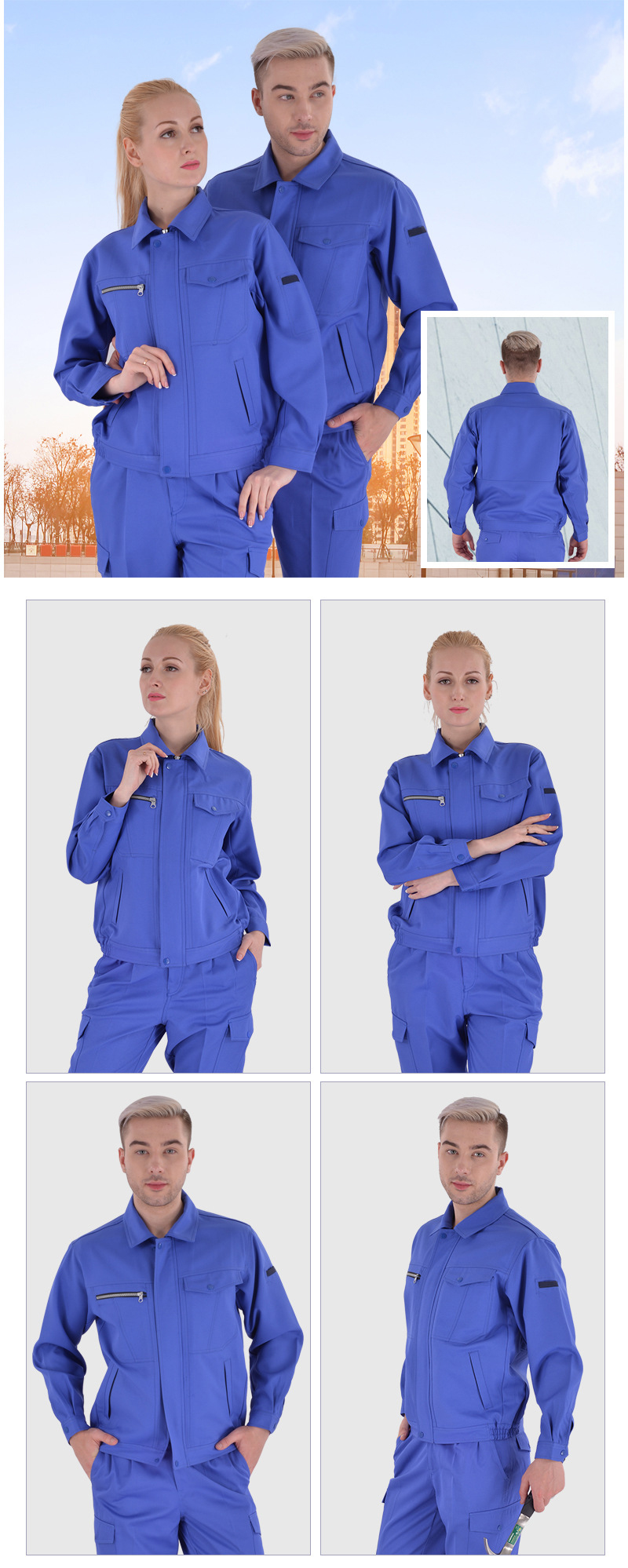 Unisex Autumn Winter Long Sleeve Work Uniform (2)