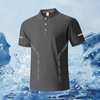 Mens Ice Silk Quick Dry Breathable Polo Shirt