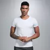 Mens White Slim Fit Basic Summer T-Shirt