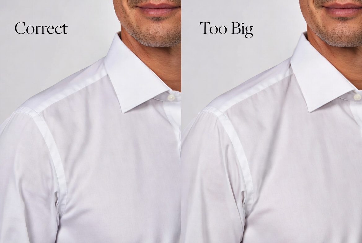 Shoulder And Collar Fit Close Up